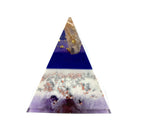 Orgonpyramide "Schwarzwaldspitze" - blau / weiß / flieder -