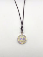 Salz Bergkristall Amulett mit "Baum des Lebens"