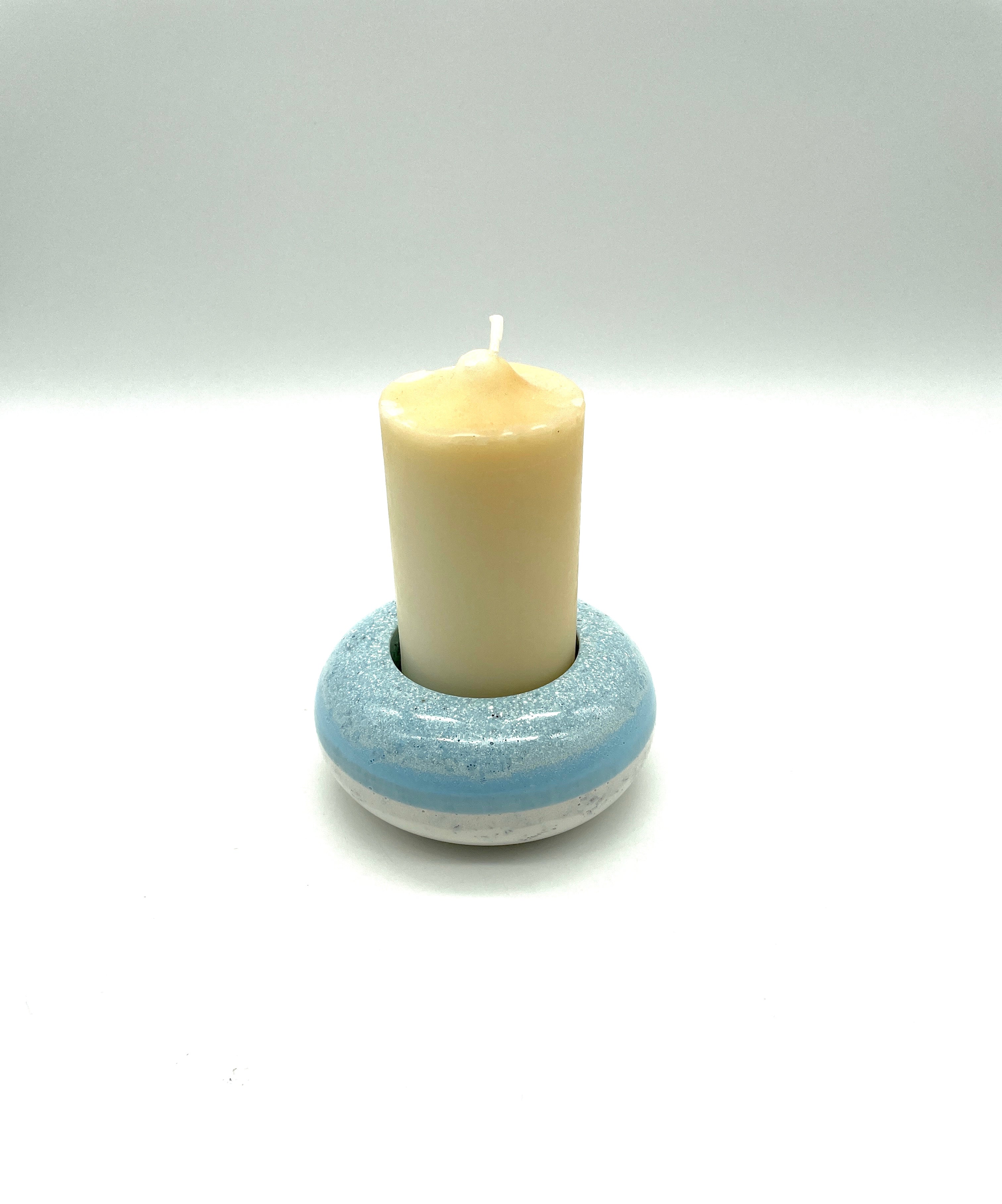 Orgon - Kerzenhalter >flach< blau