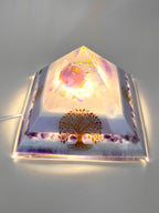 Beleuchteter Amethyst-Kugel Orgonit / Einzelstück