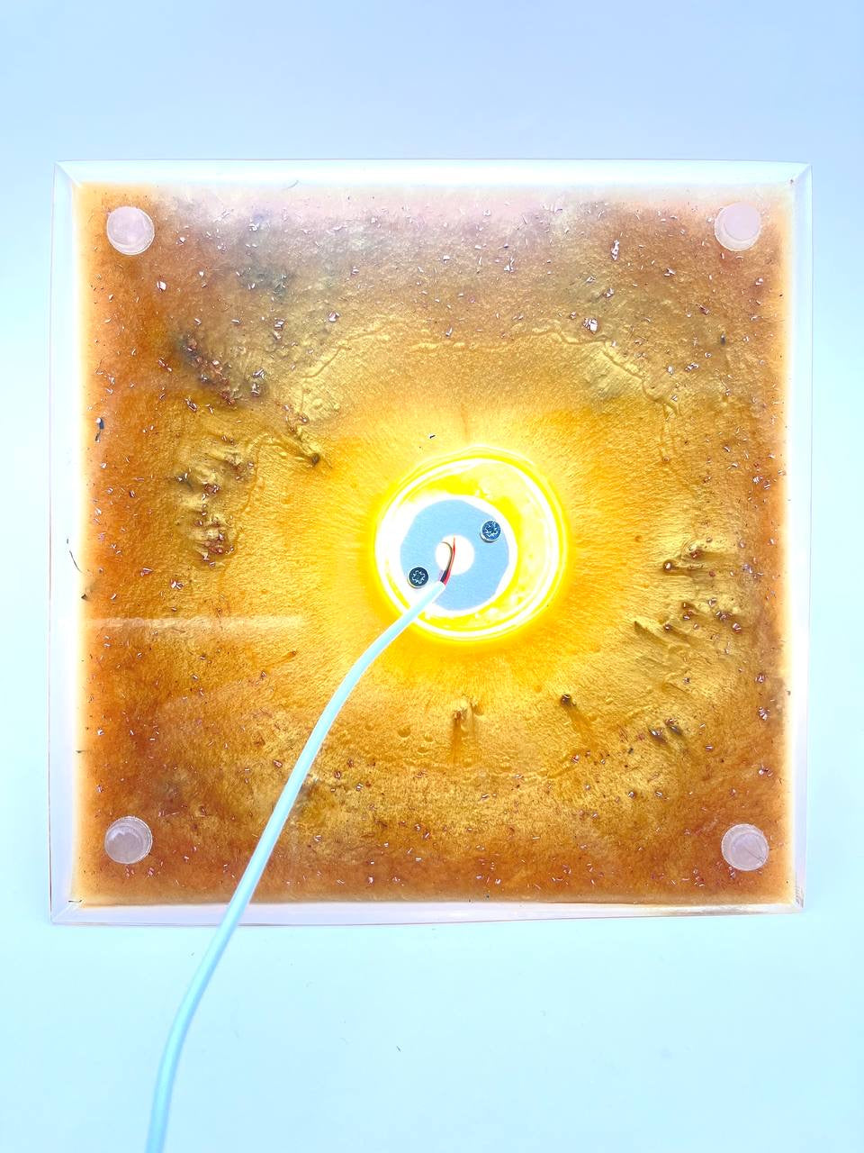 Orgon Pyramide mit Honig Calcit Kugel - ein ganz besonderes EINZELSTÜCK-