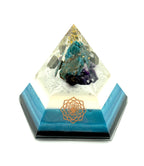 Orgonpyramide -6 Eck- blau