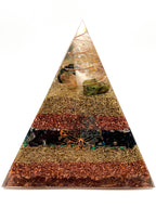 Orgonpyramide -Natur- mit großer Bergkristallspitze