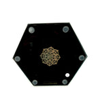 Orgonpyramide -6 Eck- blau
