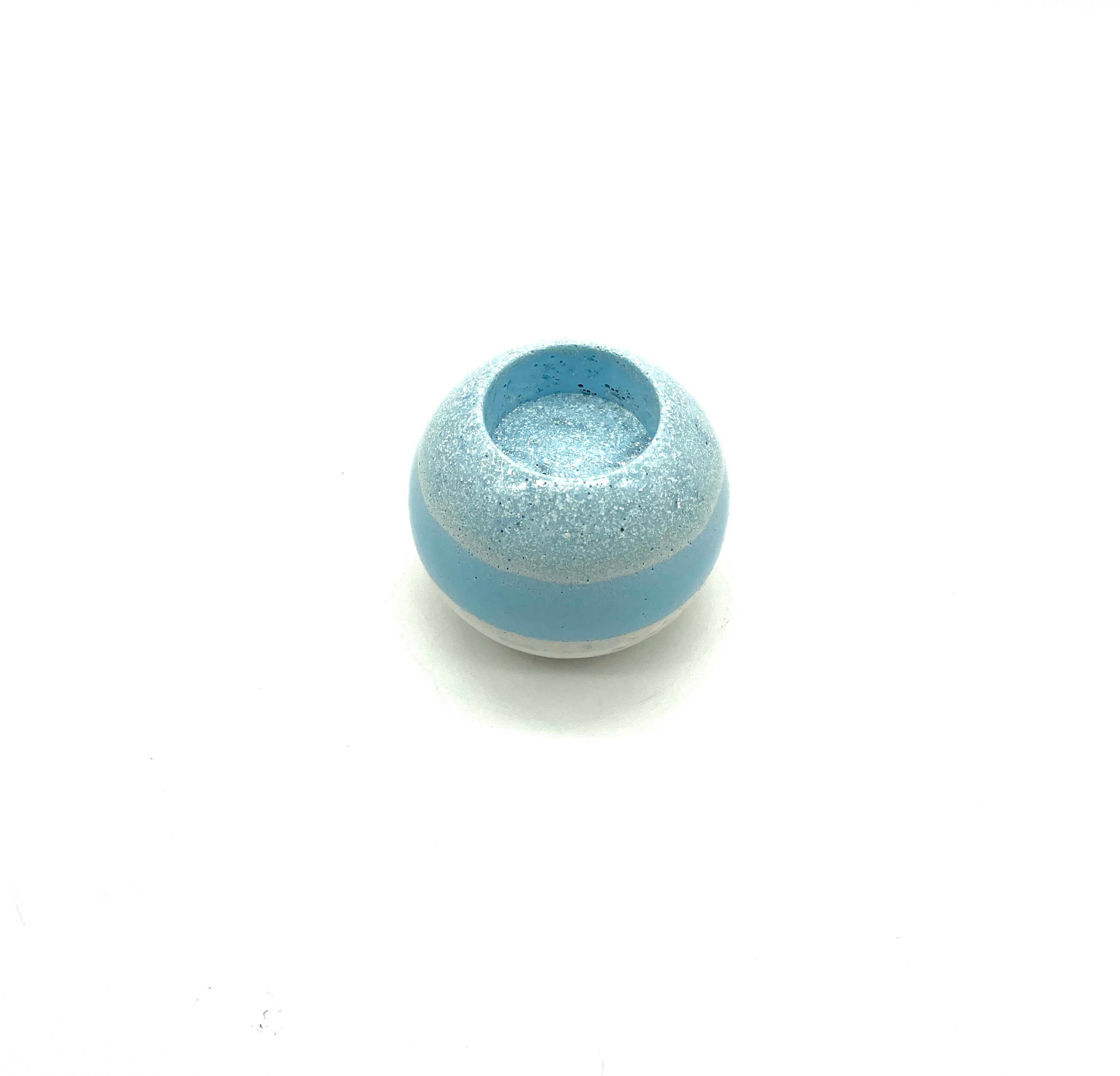 Orgon - Kerzenhalter rund >blau< (klein)