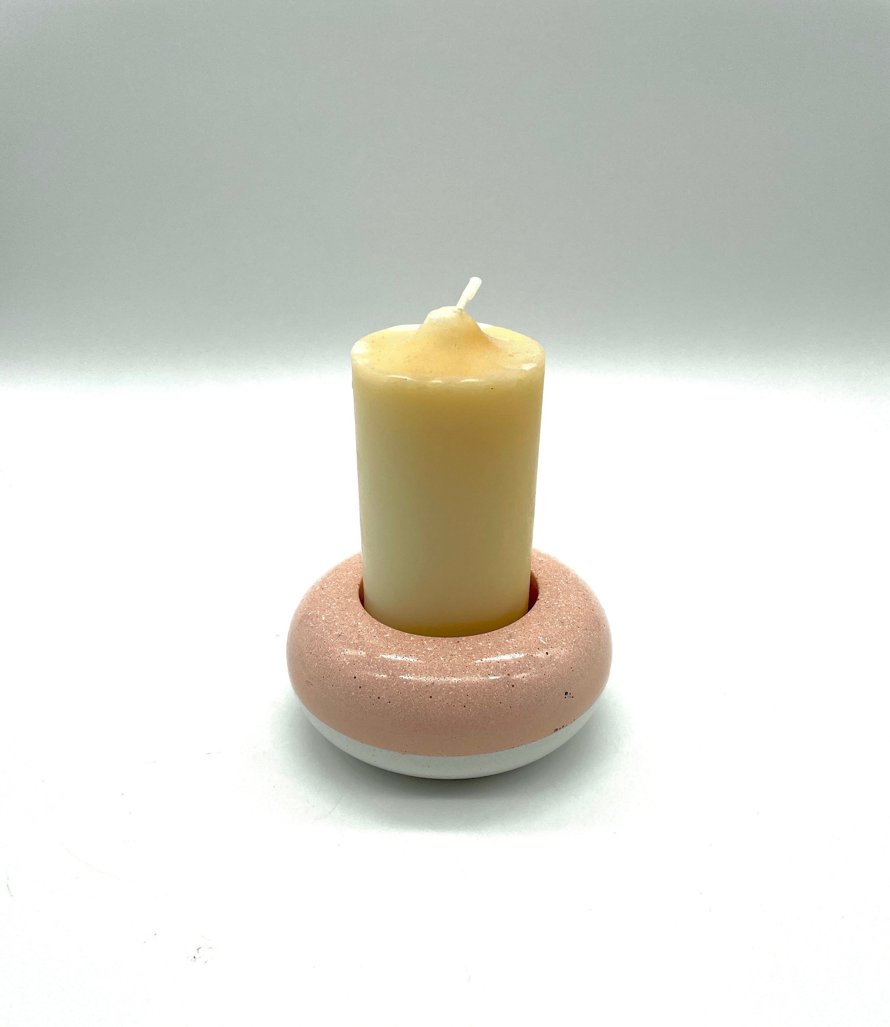Orgon - Kerzenhalter >flach< Rosa (groß)