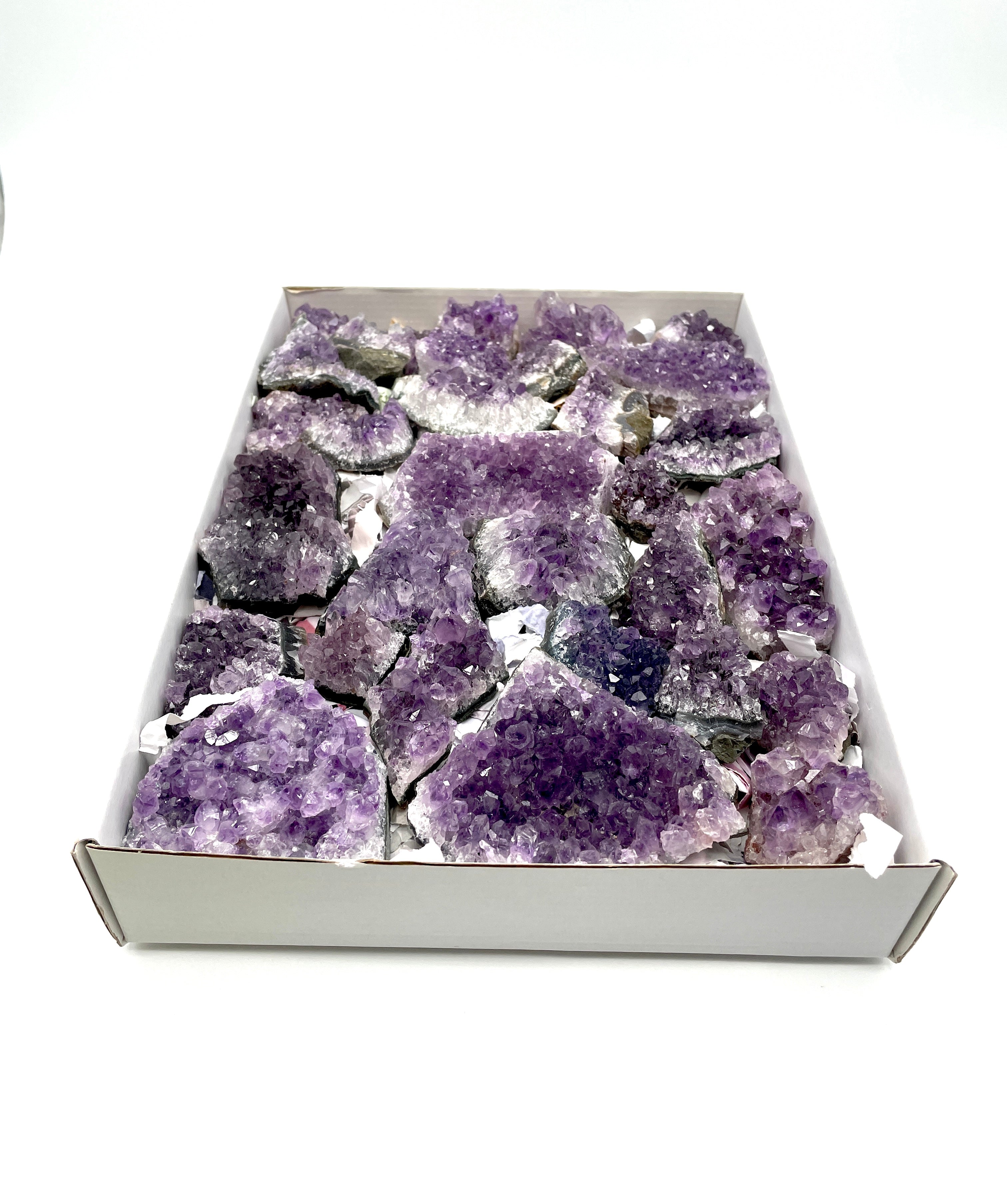 Amethyst Stufen (1 Karton / ca. 32 Einzelstücke)