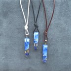 Orgon Anhänger „Obelisk“ - Blau / Weiß - Lapislazuli