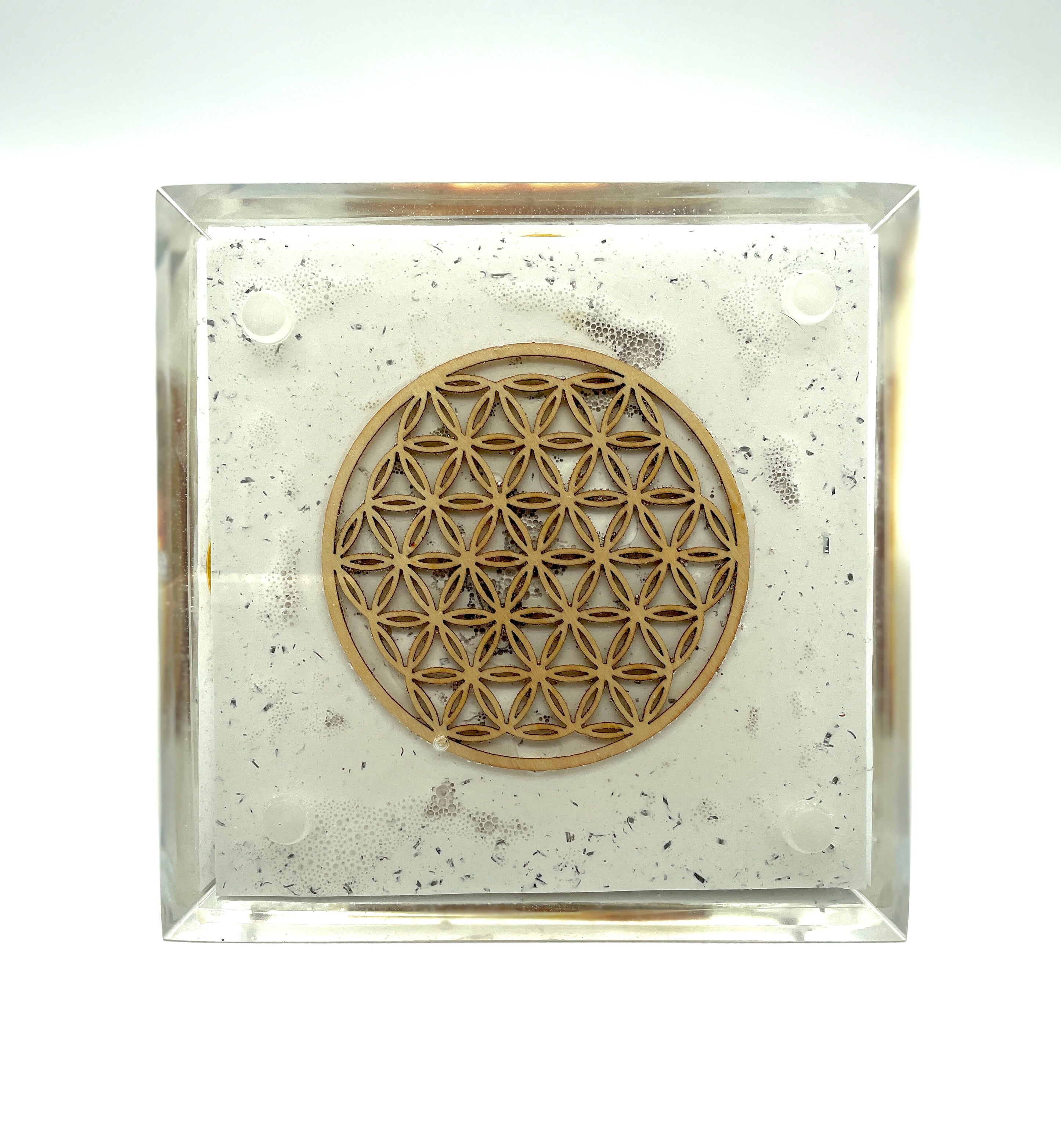 Amethystkugel - Salz -OrgonPyramide  / Einzelstück -17 cm Seitenlänge