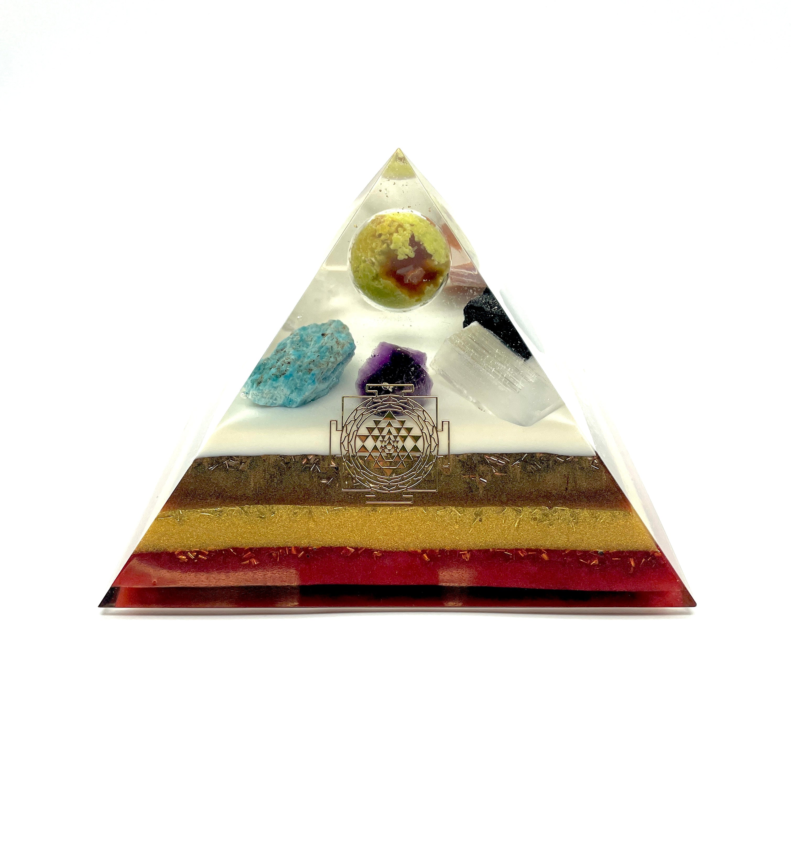 Orgonpyramide mit Opal Kugel