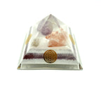 Amethystkugel - Salz -OrgonPyramide  / Einzelstück -17 cm Seitenlänge
