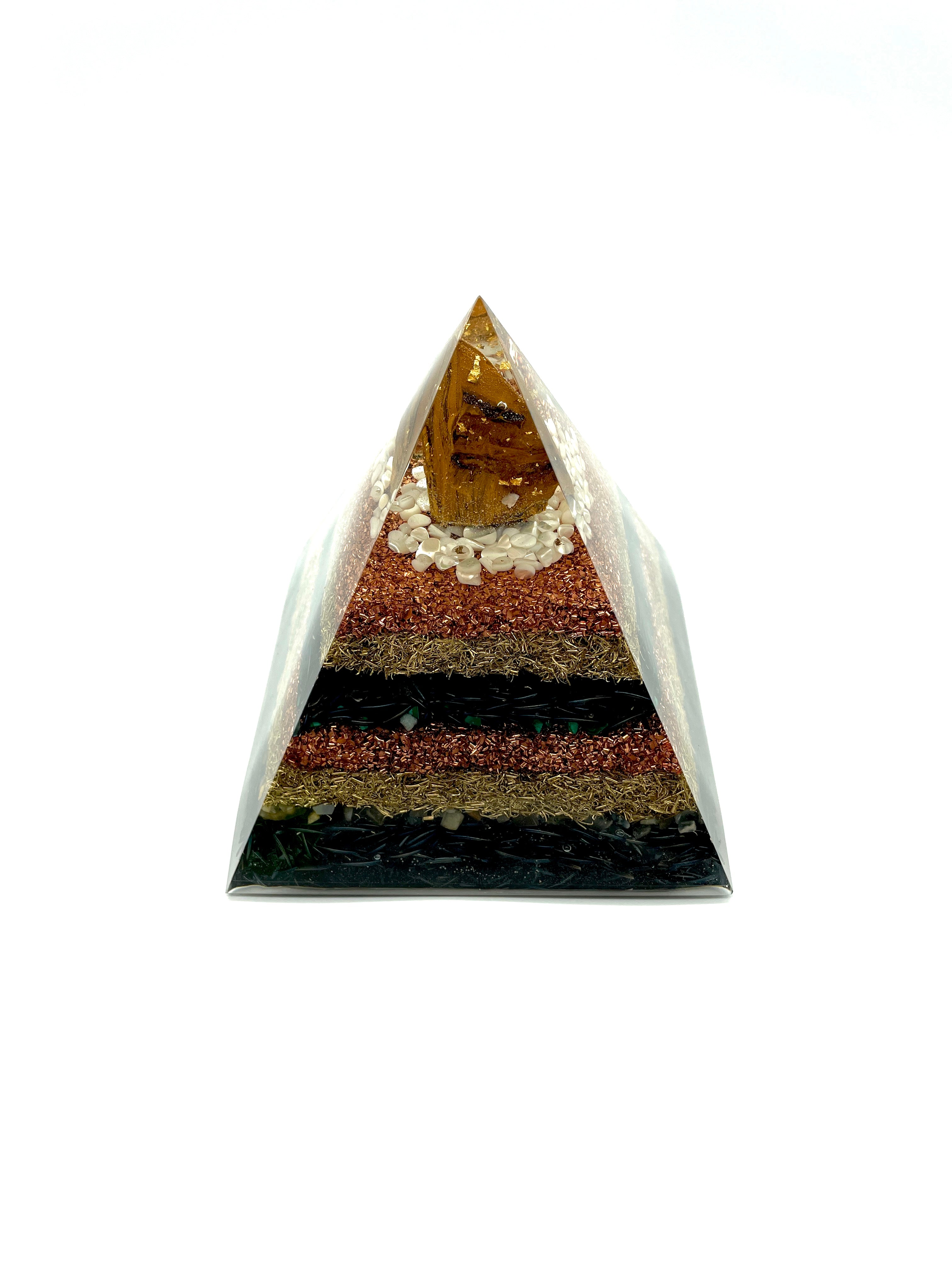 Orgonpyramide -Natur- mit Tigerauge