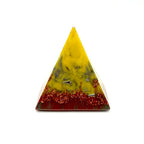Orgonpyramide "Schwarzwaldspitze" - gelb / rot -