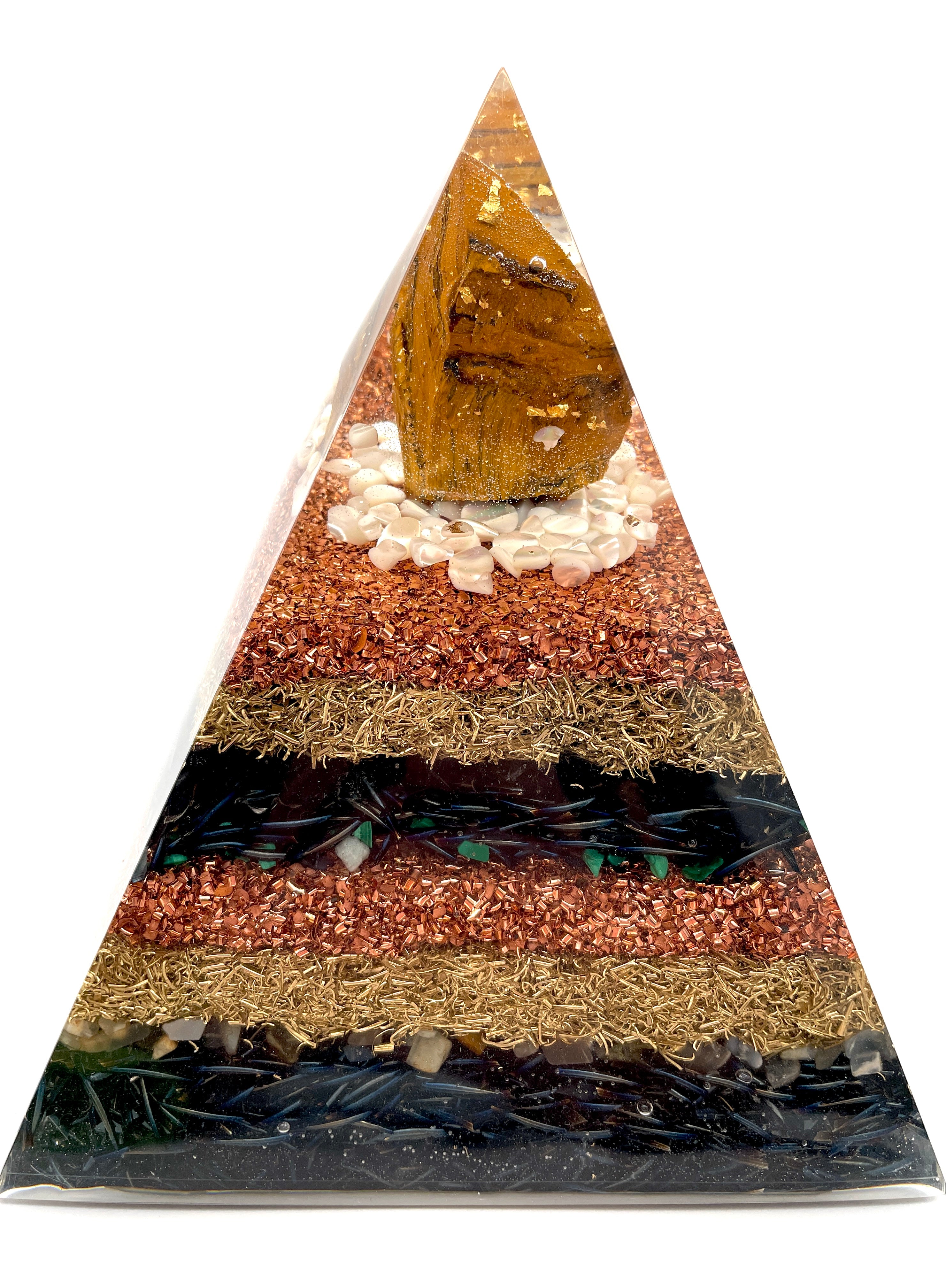 Orgonpyramide -Natur- mit Tigerauge