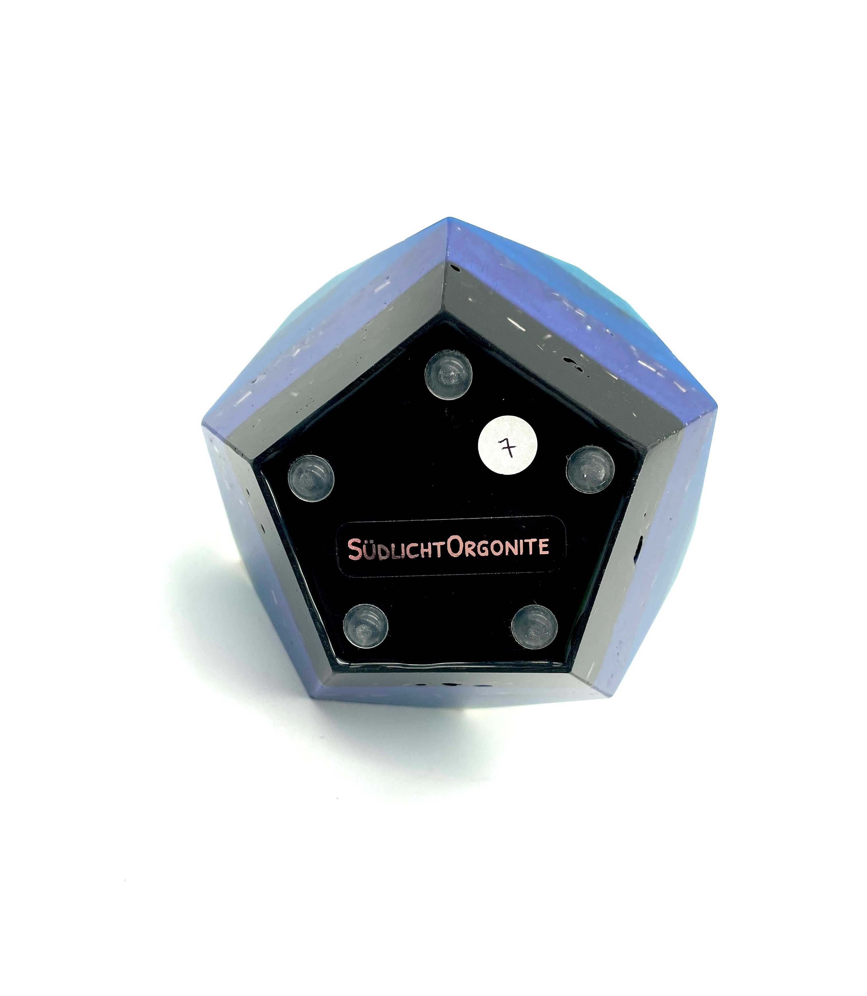 Orgonpyramide -5 Eck- blau