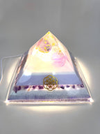 Beleuchteter Amethyst-Kugel Orgonit / Einzelstück