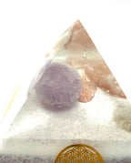 Amethystkugel - Salz -OrgonPyramide  / Einzelstück -17 cm Seitenlänge