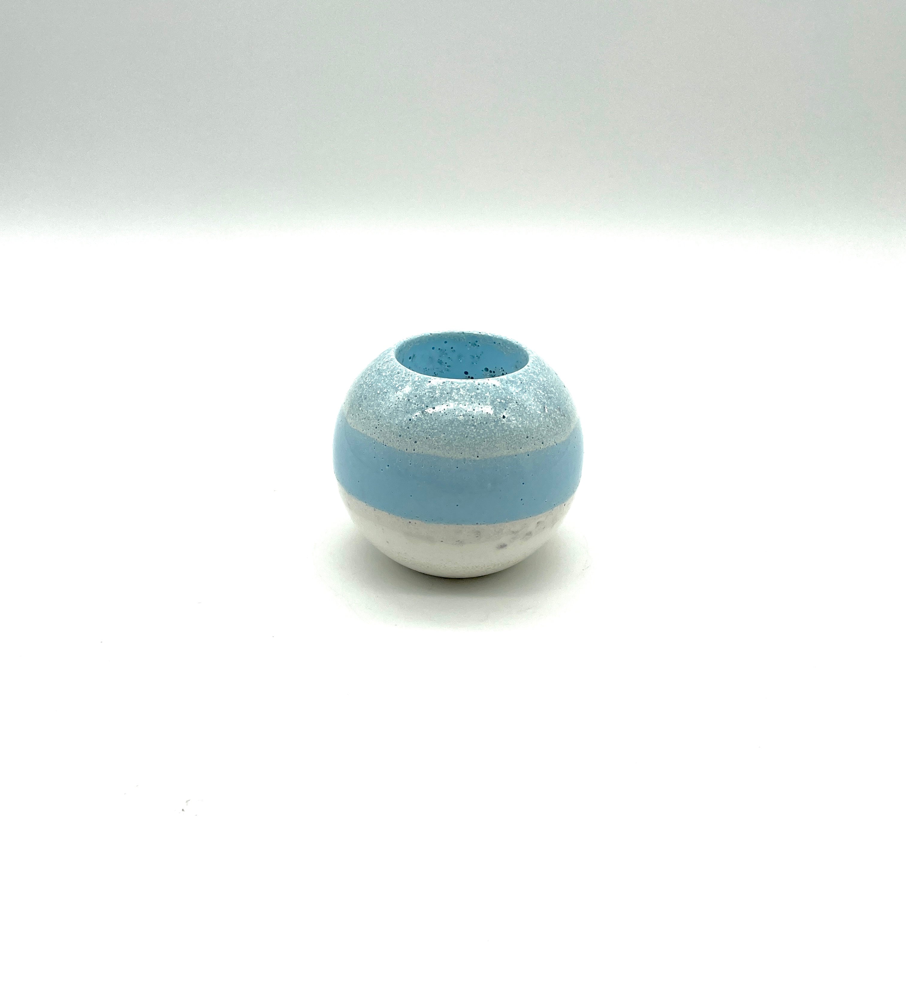 Orgon - Kerzenhalter rund >blau< (klein)